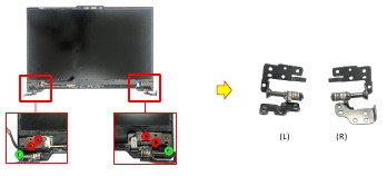LCD-PANEEL Demontage - Stap 1