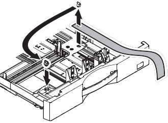 Een tray rotation plate lock ontgrendelen op de hoofdeenheid