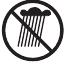 Gebruik de machine niet in de regen en laat hem niet buiten staan als het regent.
