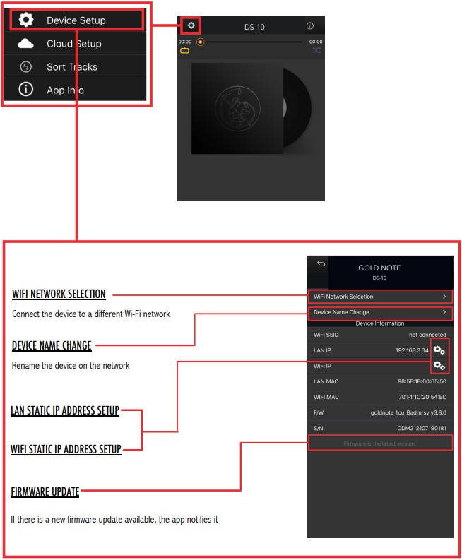CONTROL APP - APPARAATINSTELLINGEN