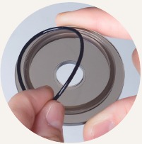 zwarte O-ring verwijderen