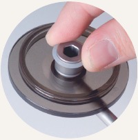 witte O-ring plaatsen