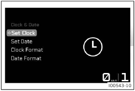 submenu klok instellen