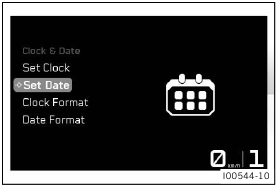 submenu datum instellen