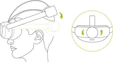 De headset dragen en afstellen