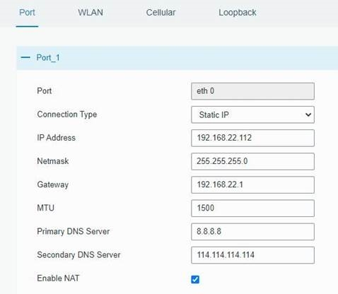 De Ethernet-verbinding configureren - Stap 1