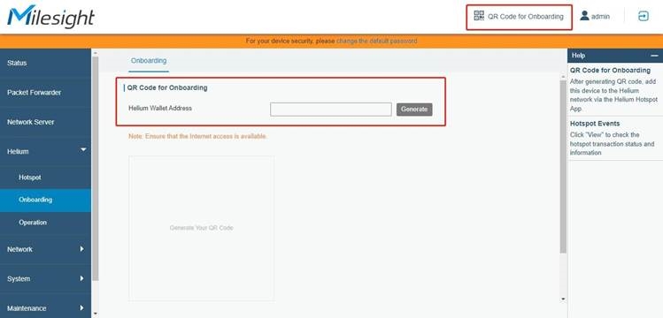 Helium Hotspot instellen - Stap 1