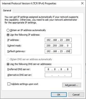 Inloggen op de web-GUI - Bekabelde toegang - Stap 2