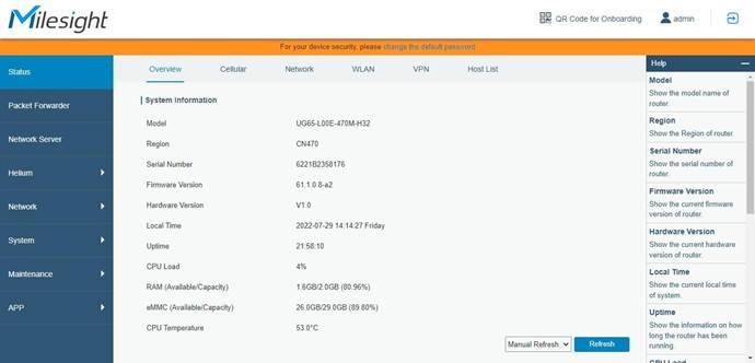 Inloggen op de web-GUI - Bekabelde toegang - Stap 5