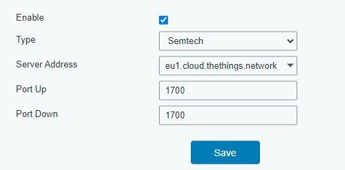 Packet Forwarder-configuratie - Stap 2