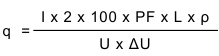 Formule kabeldikte