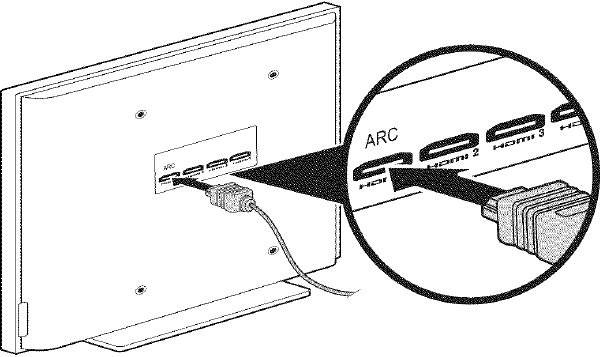Console aansluiten op de HDMI ARC van uw tv - Stap 2