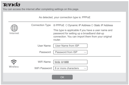 Stel de router in voor internettoegang - Stap 1