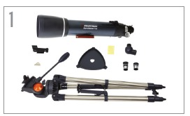 Onderdelen van de Celestron AstroMaster 102AZ telescoop