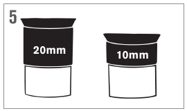 Wisselen naar 10mm-oculair
