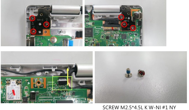 LCD-module verwijderen - Stap 1