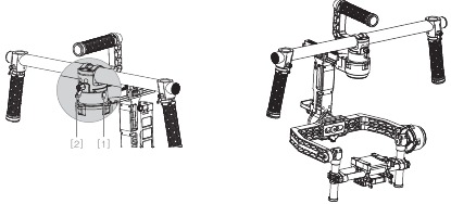 De handgreep op de gimbal installeren - Stap 2