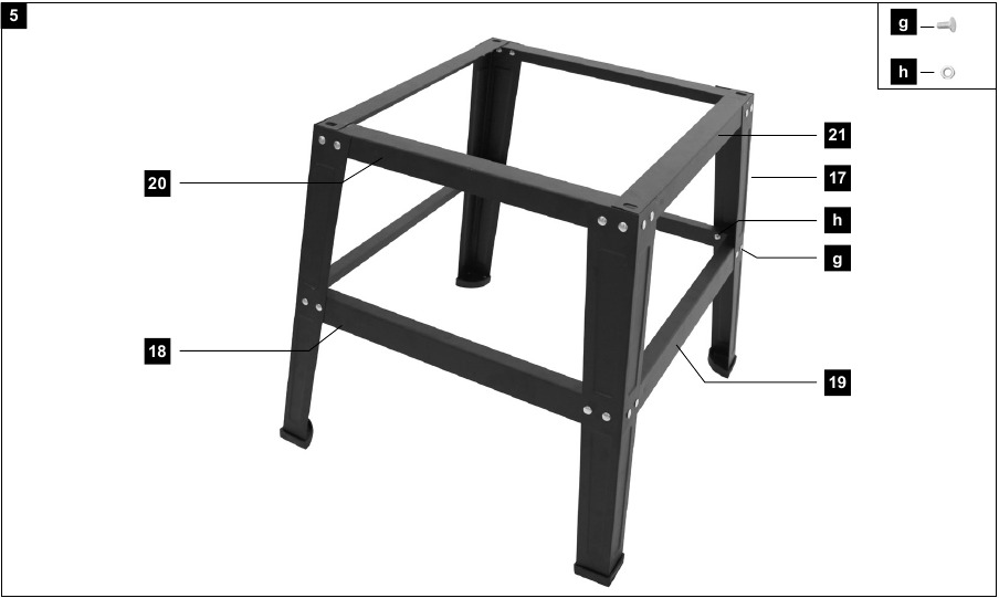Het frame monteren - Stap 1