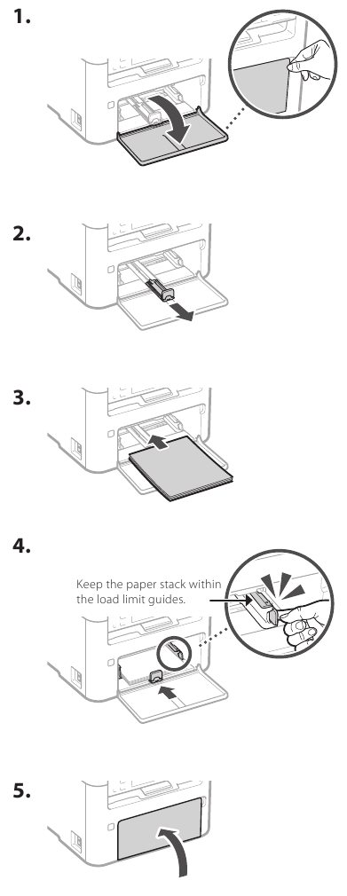 Papier plaatsen - Stap 1