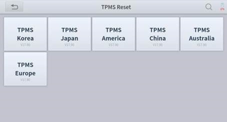 TPMS RESET - Stap 1