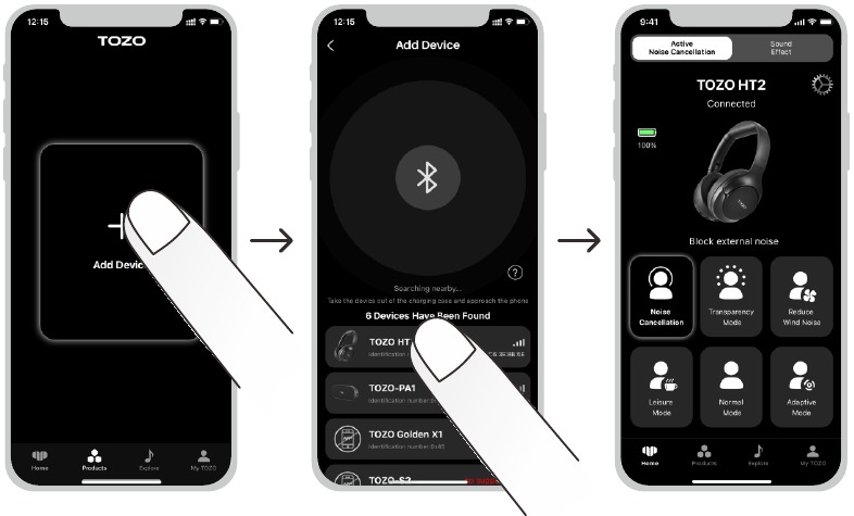 TOZO app koppelen - Stap 2