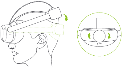 De headset dragen en afstellen
