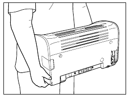 De printer naar de installatielocatie dragen