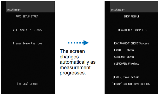 AUTO SETUP gebruiken (IntelliBeam) - Stap 2