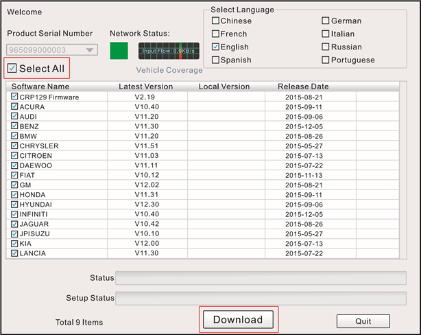 Registreren en updaten - Via geheugenkaart - Stap 6