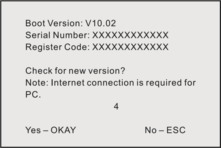 Registreren en updaten - Via USB-kabel - Stap 1