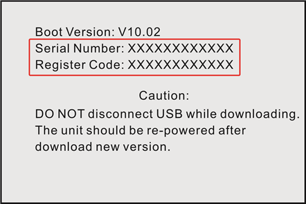 Registreren en updaten - Via USB-kabel - Stap 2