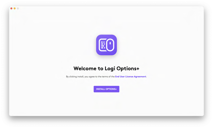 LOGI OPTIONS+ INSTALLEREN - Stap 1