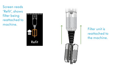 Het filter grondig reinigen - Stap 5
