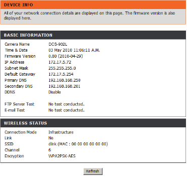 Sectie Apparaatinformatie