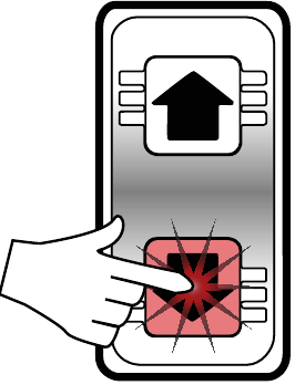 Knop omlaag ingedrukt