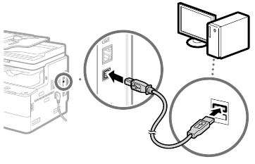 Sluit de USB-kabel aan