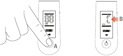 Cruise control inschakelen en instellen - Stap 1
