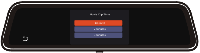 Functie-interface - De duur van de filmclip selecteren