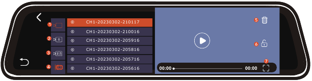 Menu-instellingen - Interface voor het afspelen van video's