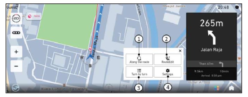 Interface voor routenavigatie - Stap 3