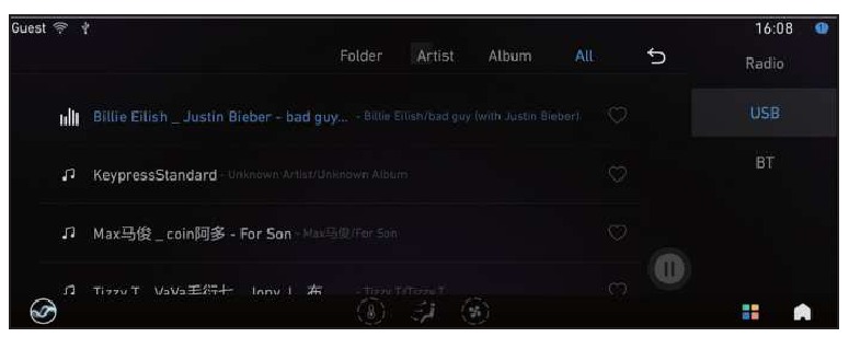 USB en Bluetooth-muziek - Stap 2