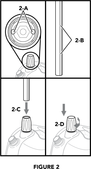 TELESCOPISCHE PAAL AANSLUITEN