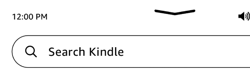 Navigeren op uw Kindle - De zoekbalk