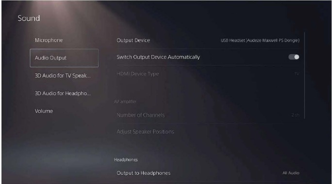 PlayStation-installatie - Audio-uitvoer