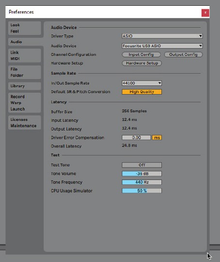 Audio Setup in your DAW - Step 1