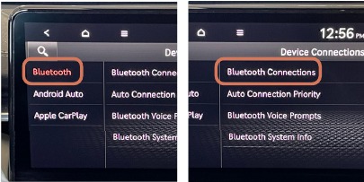 Telefoon koppelen - Stap 3 - Druk op het Bluetooth-pictogram