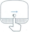 Mic-schakelaar op de achterkant van het Nest Wifi-punt