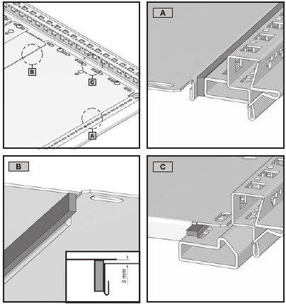 Voorbeelden voor de montage van kabelinvoerplaten