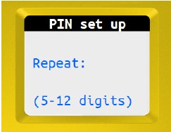 PIN-beveiliging geactiveerd