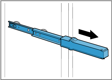 Telescopische rails verwijderen - Stap 1